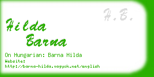hilda barna business card